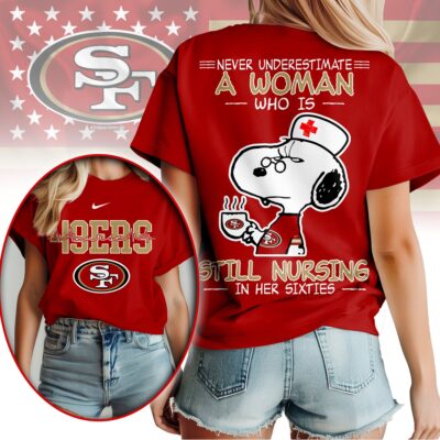San Francisco 49ers | Premium NFL Never Underestimate A Nurse Women Shirt