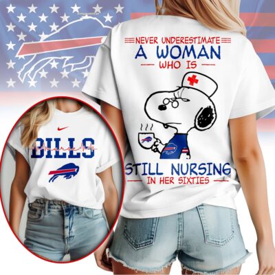 Buffalo Bills | Premium NFL Never Underestimate A Nurse Women Shirt
