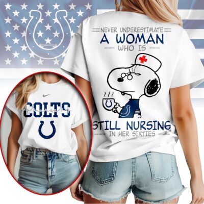 Indianapolis Colts | Premium NFL Never Underestimate A Nurse Women Shirt