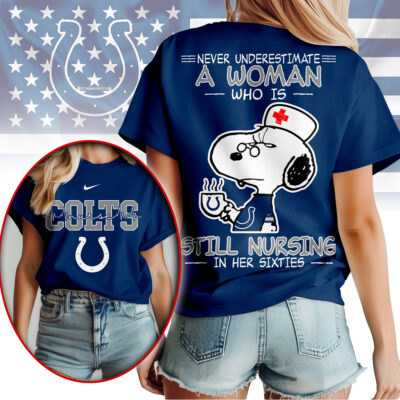 Indianapolis Colts | Premium NFL Never Underestimate A Nurse Women Shirt