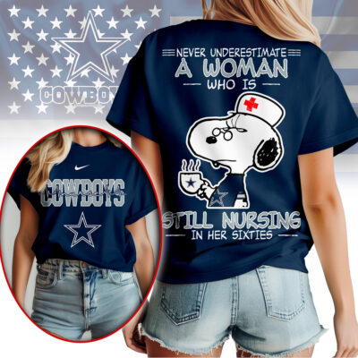 Dallas Cowboys | Premium NFL Never Underestimate A Nurse Women Shirt