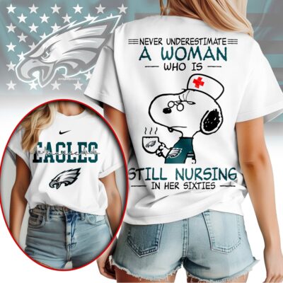 Philadelphia Eagles | Premium NFL Never Underestimate A Nurse Women Shirt