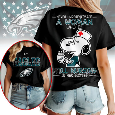 Philadelphia Eagles | Premium NFL Never Underestimate A Nurse Women Shirt