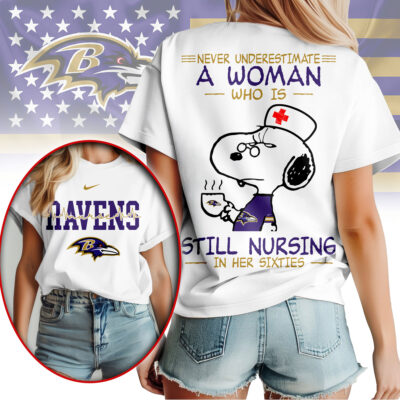 Baltimore Ravens | Premium NFL Never Underestimate A Nurse Women Shirt