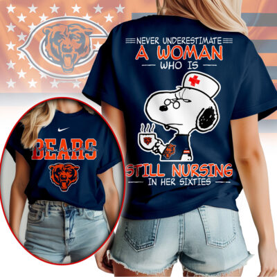 Chicago Bears | Premium NFL Never Underestimate A Nurse Women Shirt