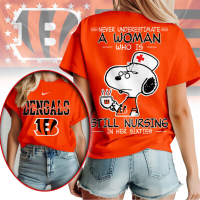 Cincinnati Bengals | Premium NFL Never Underestimate A Nurse Women Shirt