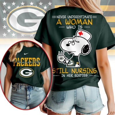Green Bay Packers | Premium NFL Never Underestimate A Nurse Women Shirt