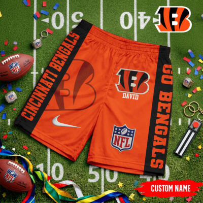Cincinnati Bengals | Premium NFL Game Day Personalized Shorts - 3XL