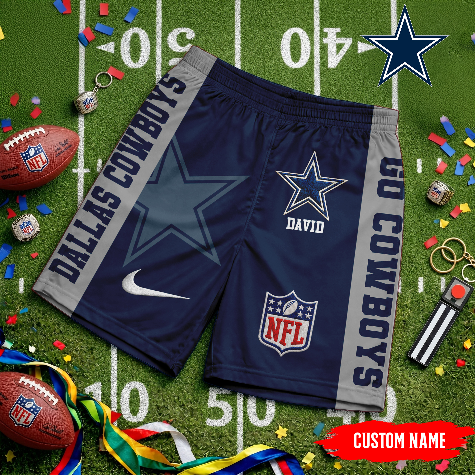 Dallas Cowboys | Premium NFL Game Day Personalized Shorts
