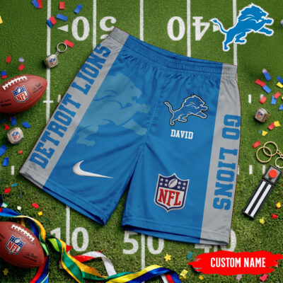 Detroit Lions | Premium NFL Game Day Personalized Shorts