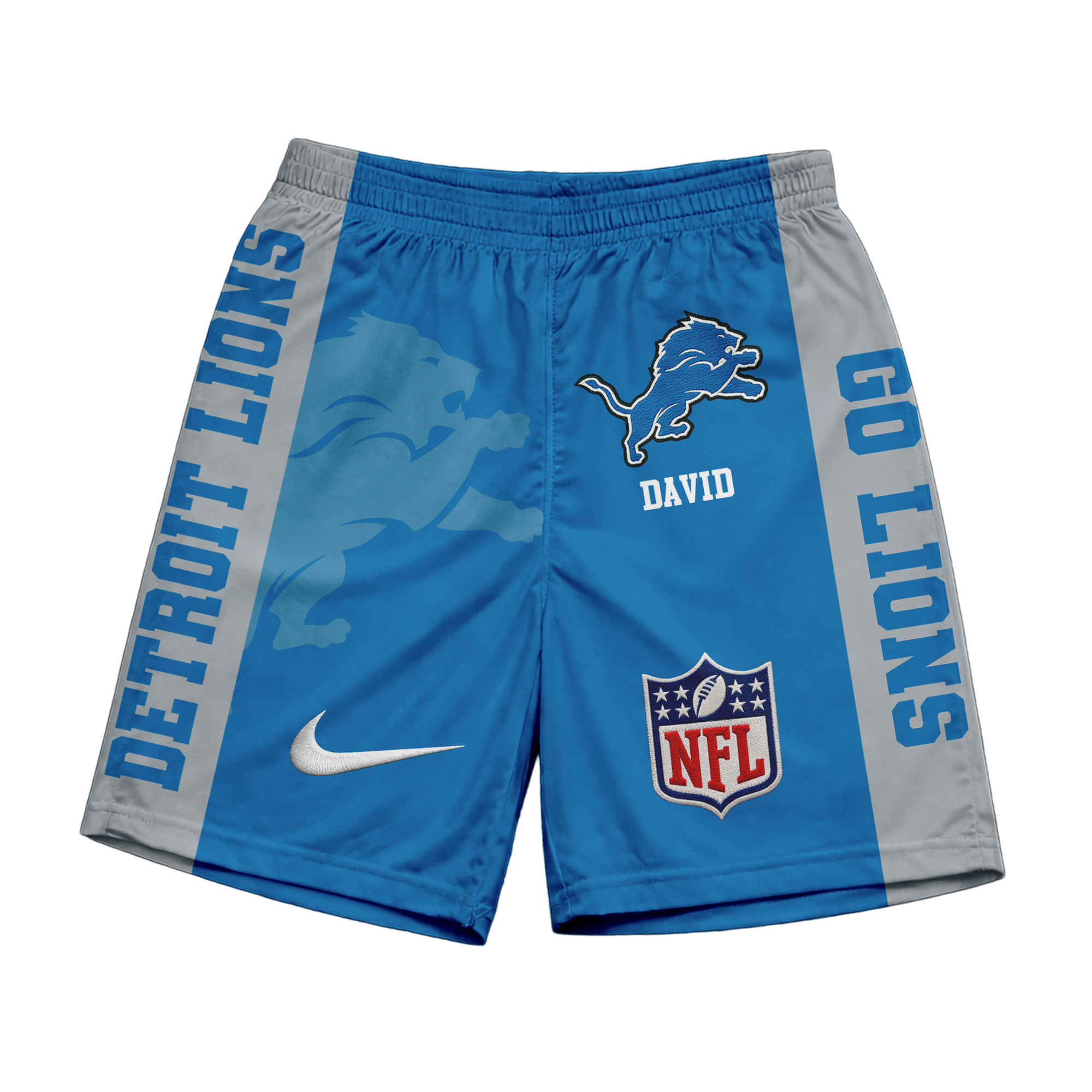 Detroit Lions | Premium NFL Game Day Personalized Shorts - Image 2