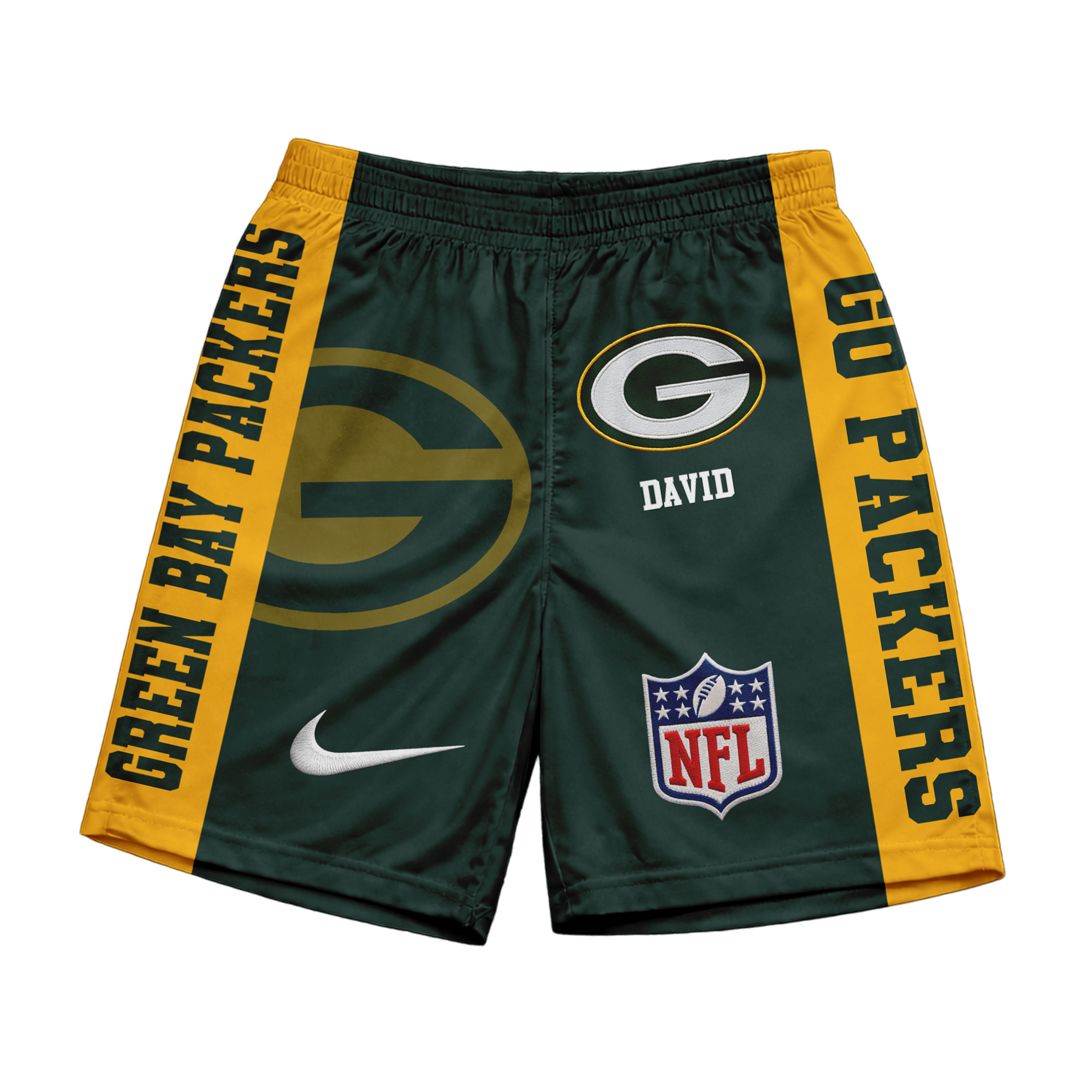 Green Bay Packers | Premium NFL Game Day Personalized Shorts - Image 2