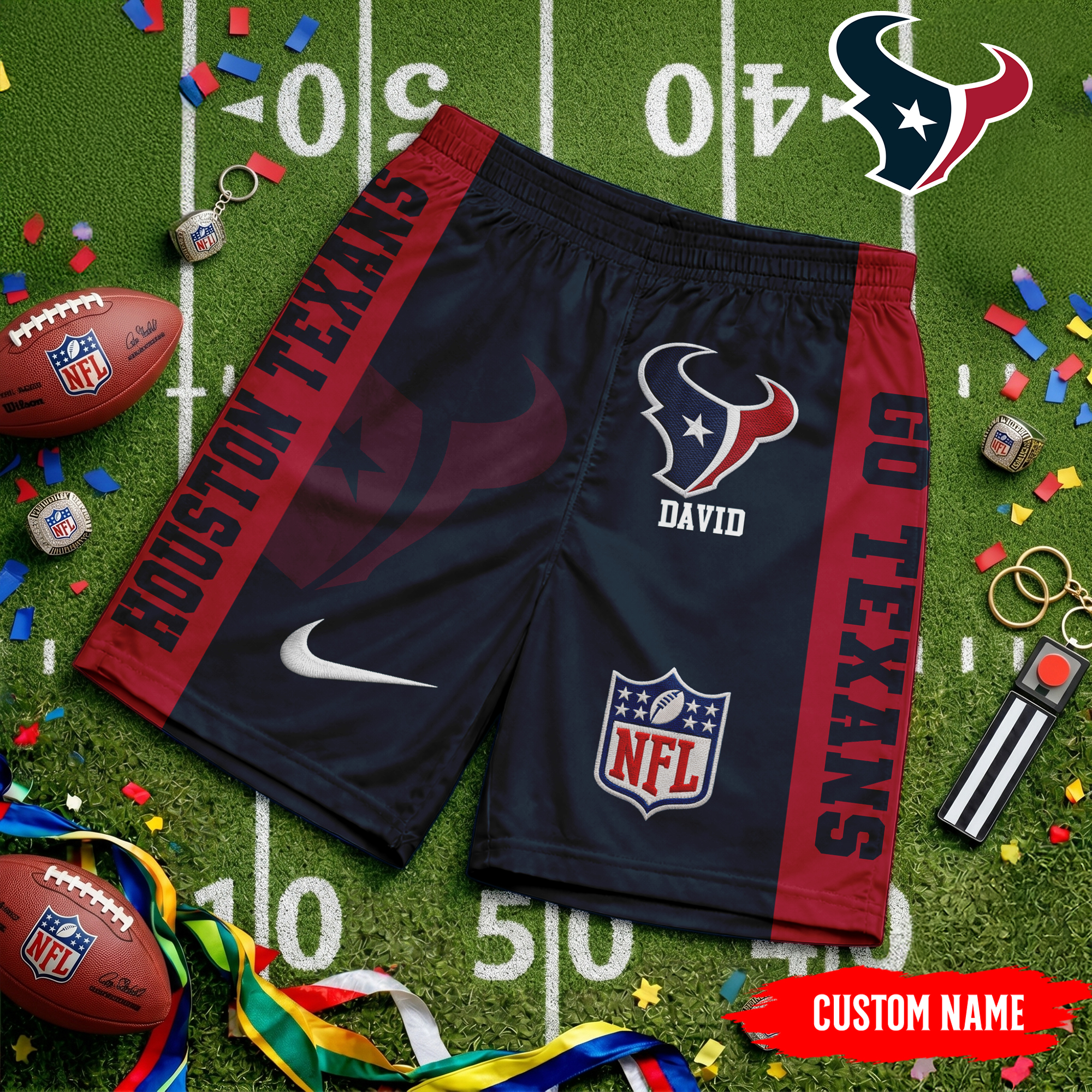 Houston Texans | Premium NFL Game Day Personalized Shorts