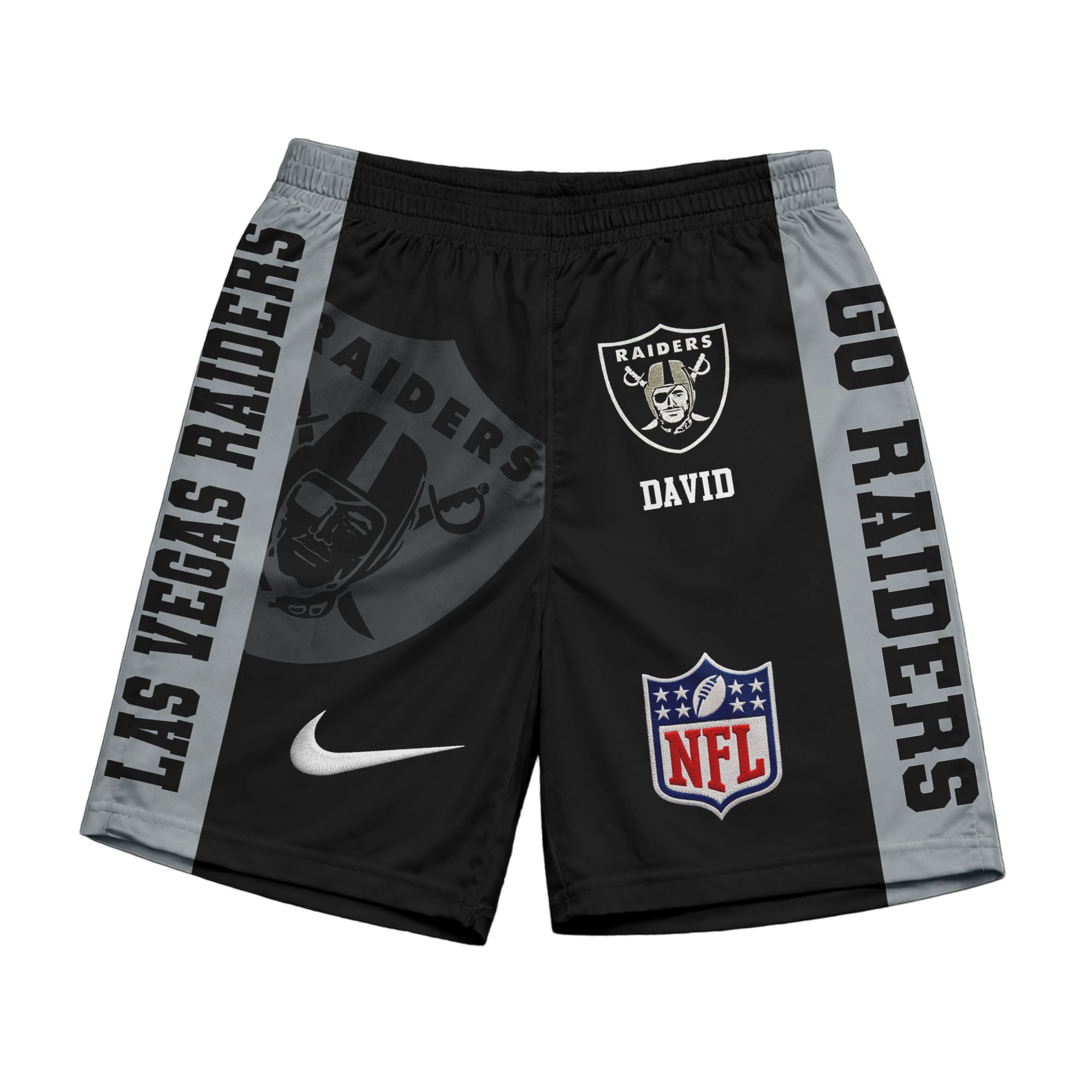 Las Vegas Raiders | Premium NFL Game Day Personalized Shorts - Image 2
