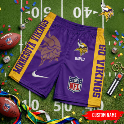 Minnesota Vikings | Premium NFL Game Day Personalized Shorts - 3XL