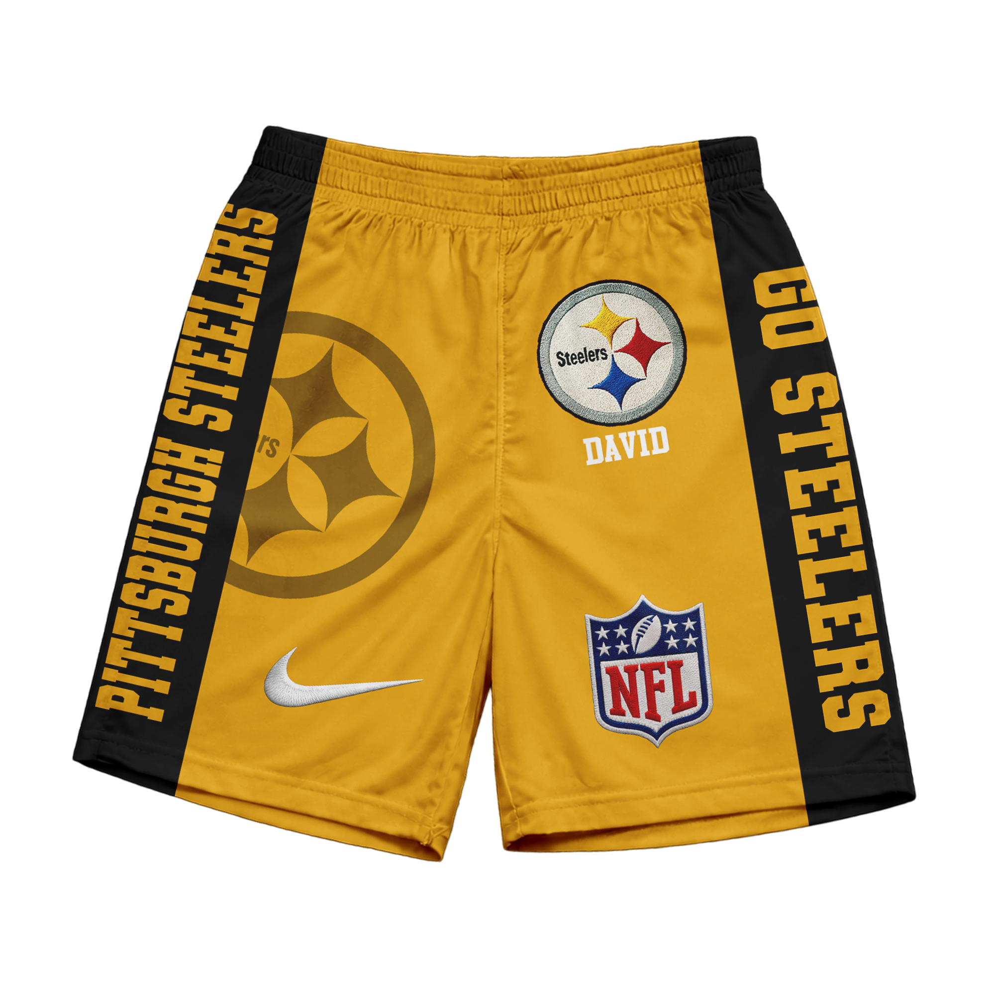 Pittsburgh Steelers | Premium NFL Game Day Personalized Shorts - Image 2