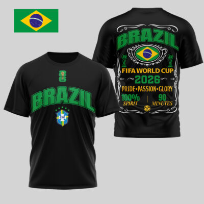 Alternative view of Brazil | Premium WC26 Pride Passion Glory 3D Shirt