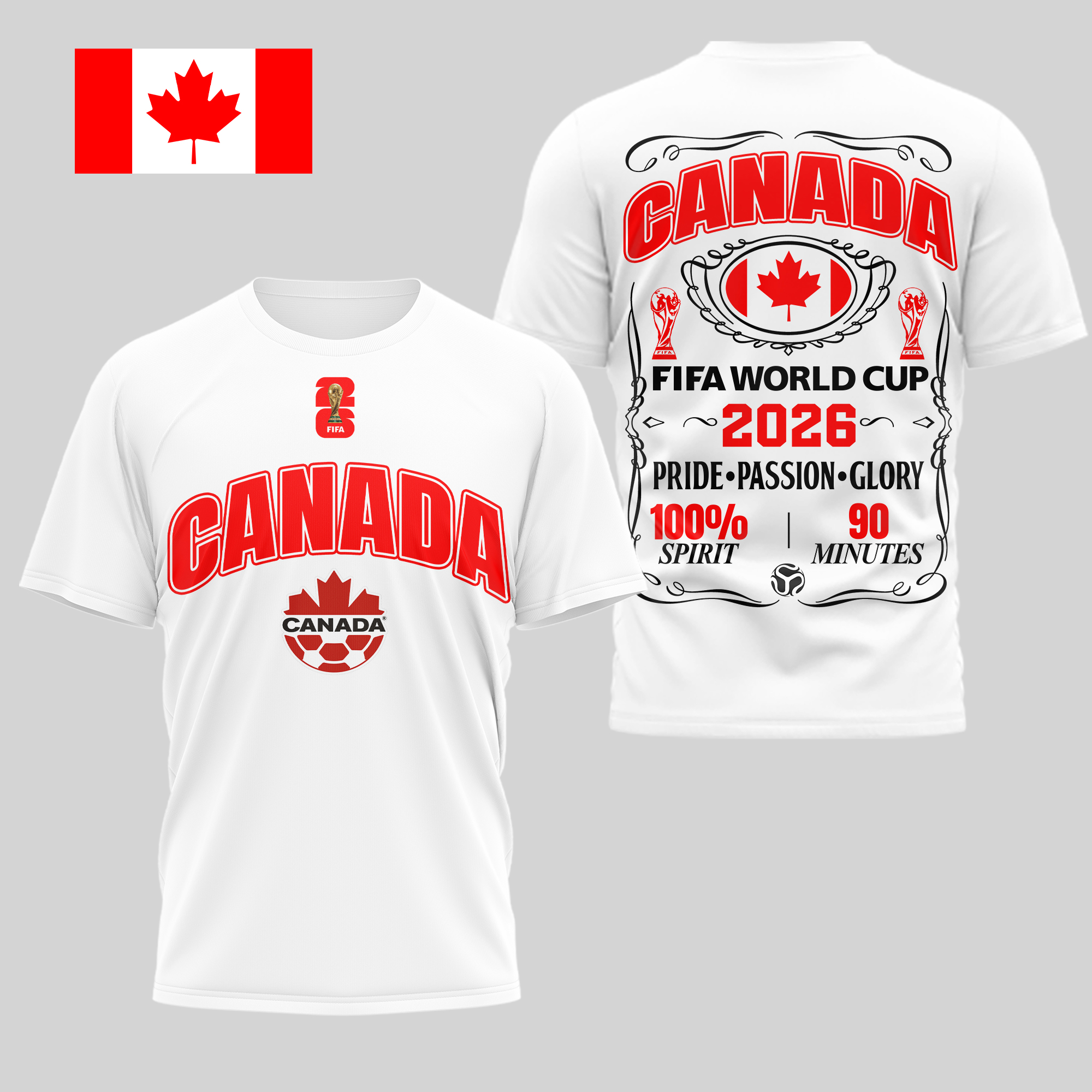Canada | Premium WC26 Pride Passion Glory 3D Shirt
