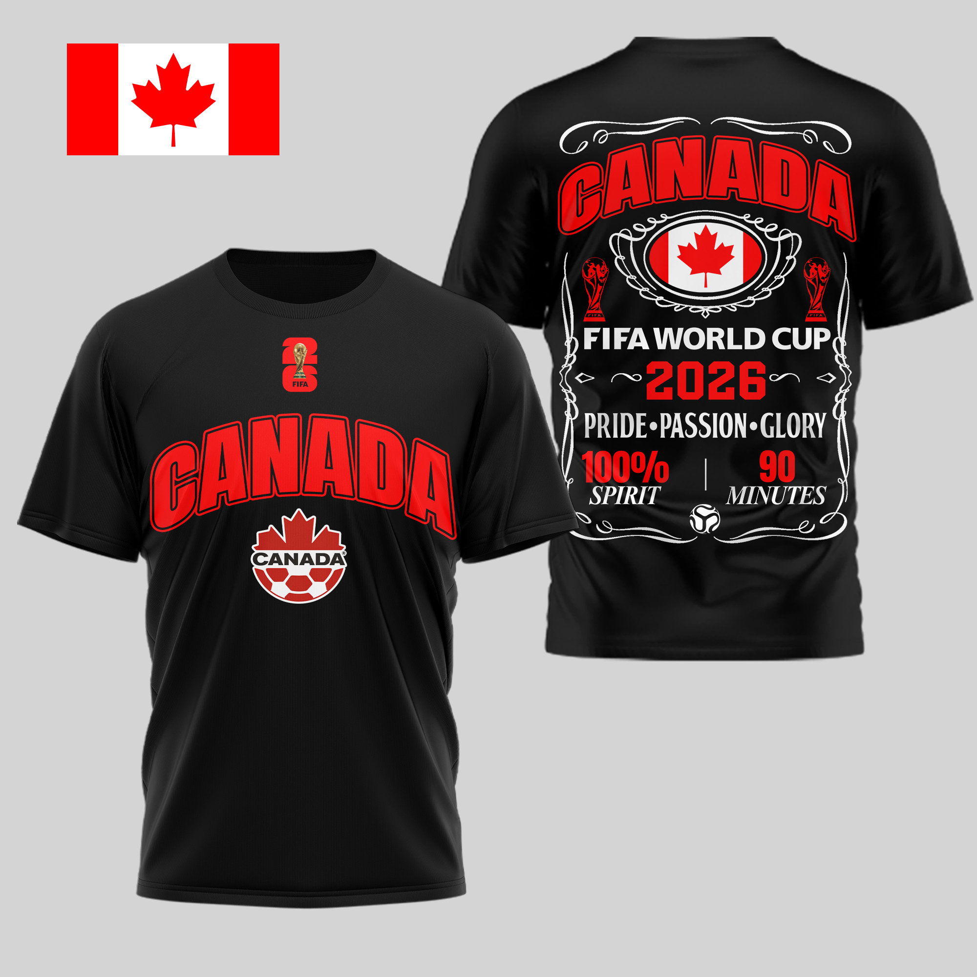 Canada | Premium WC26 Pride Passion Glory 3D Shirt - Image 2