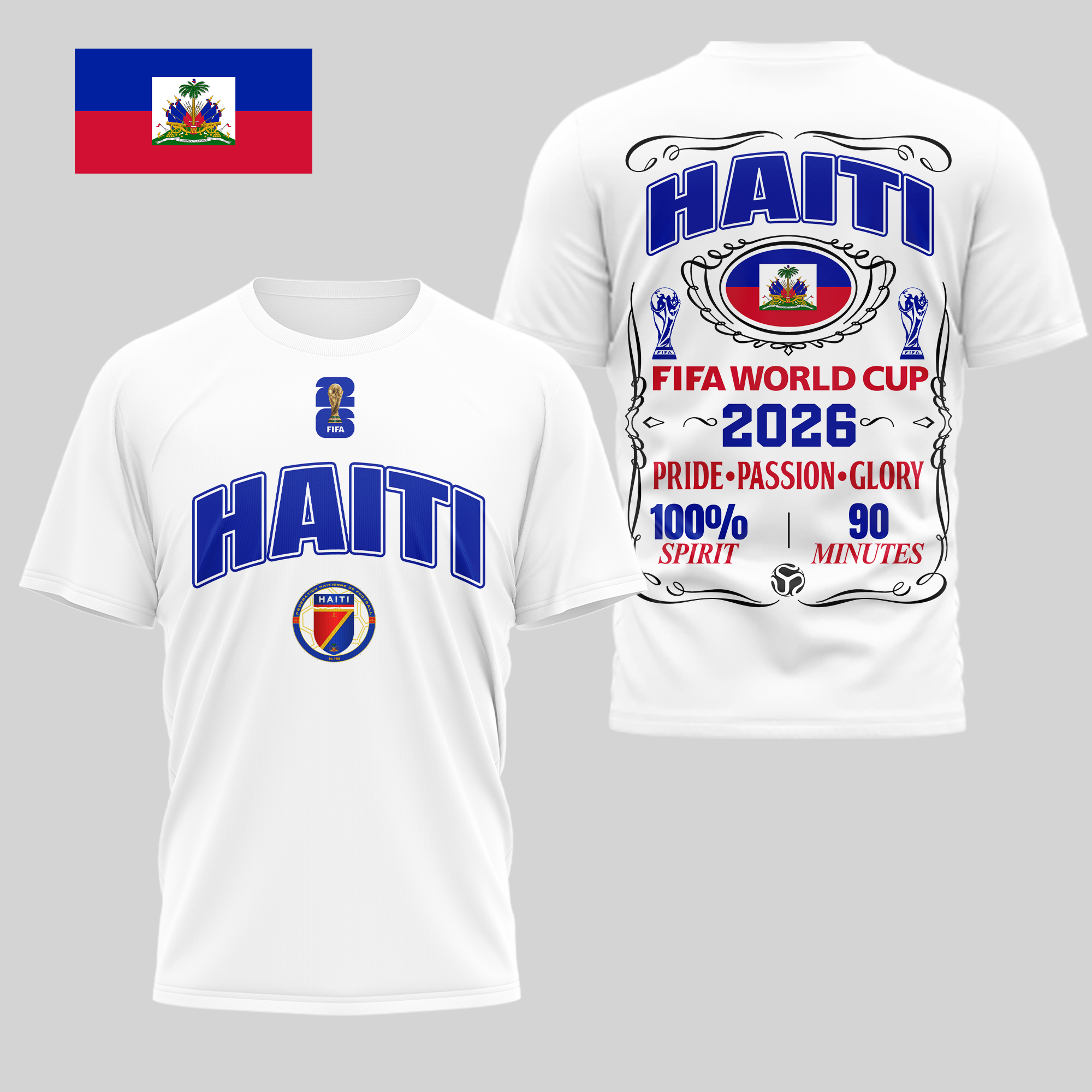 Haiti | Premium WC26 Pride Passion Glory 3D Shirt