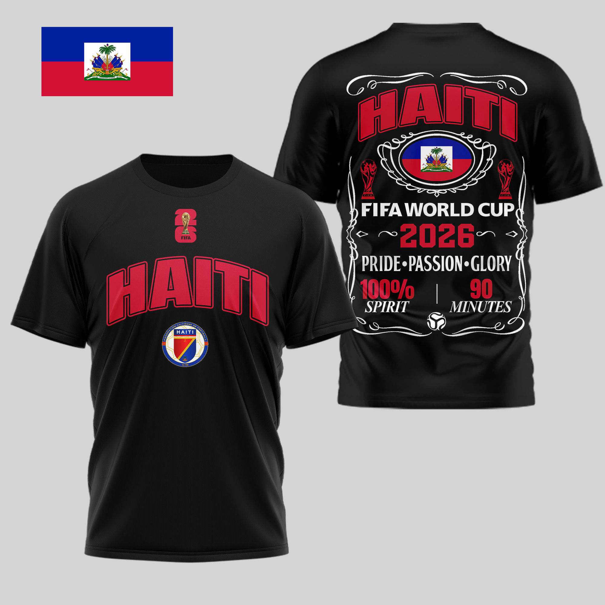 Haiti | Premium WC26 Pride Passion Glory 3D Shirt - Image 2