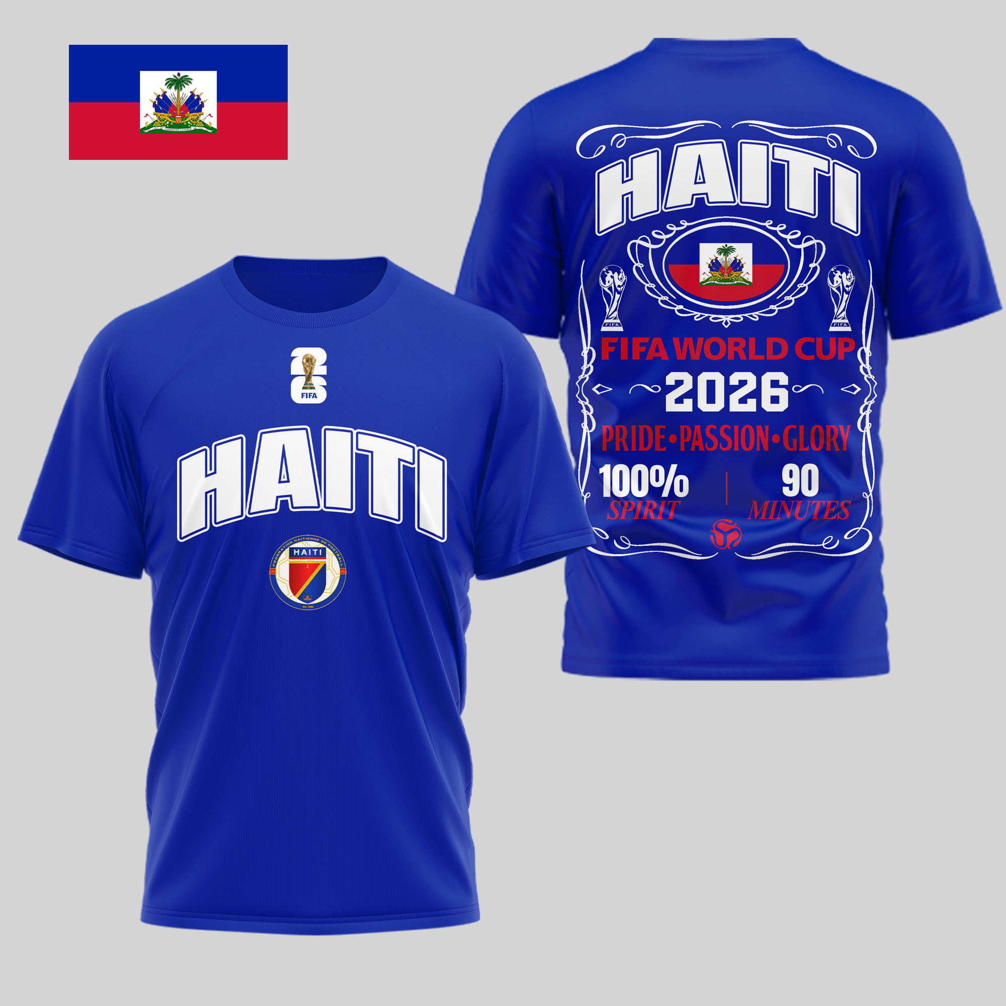 Haiti | Premium WC26 Pride Passion Glory 3D Shirt - Image 3