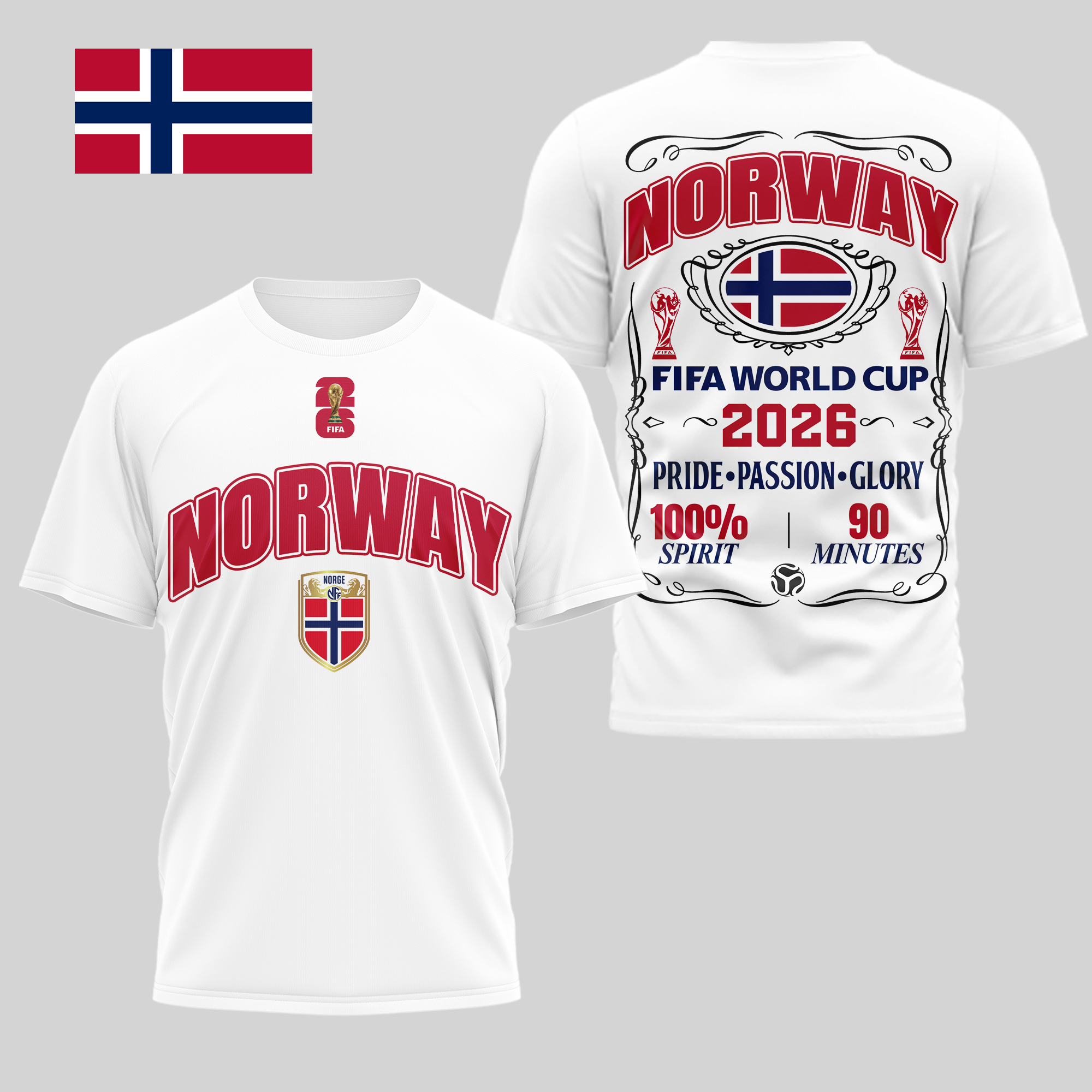 Norway | Premium WC26 Pride Passion Glory 3D Shirt
