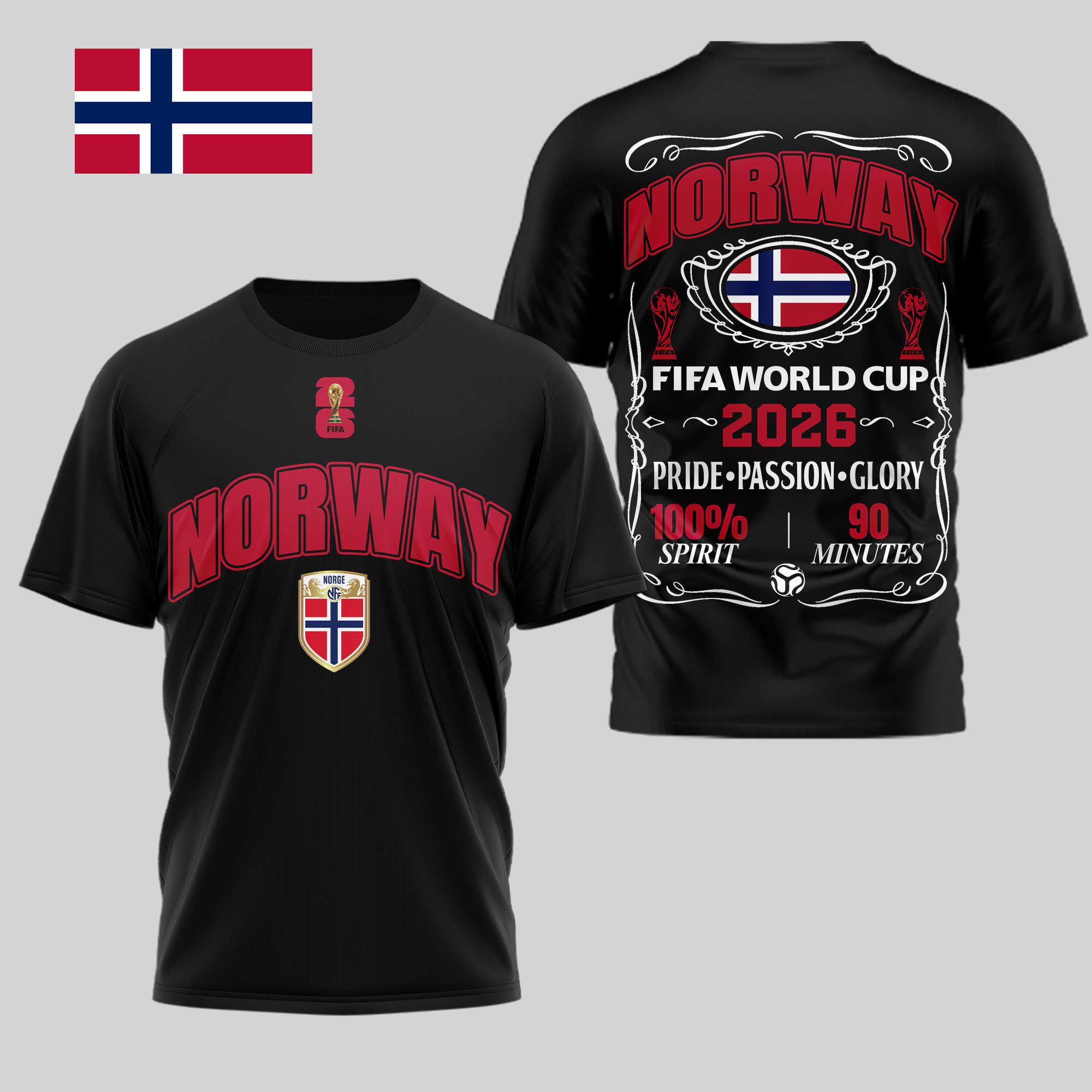 Norway | Premium WC26 Pride Passion Glory 3D Shirt - Image 2