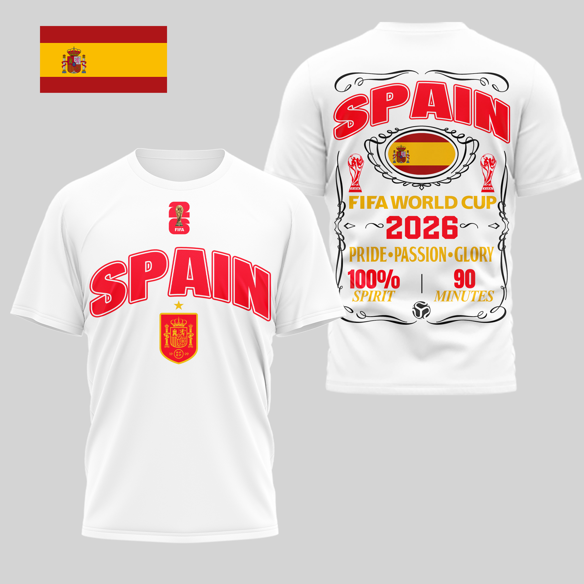 Spain | Premium WC26 Pride Passion Glory 3D Shirt