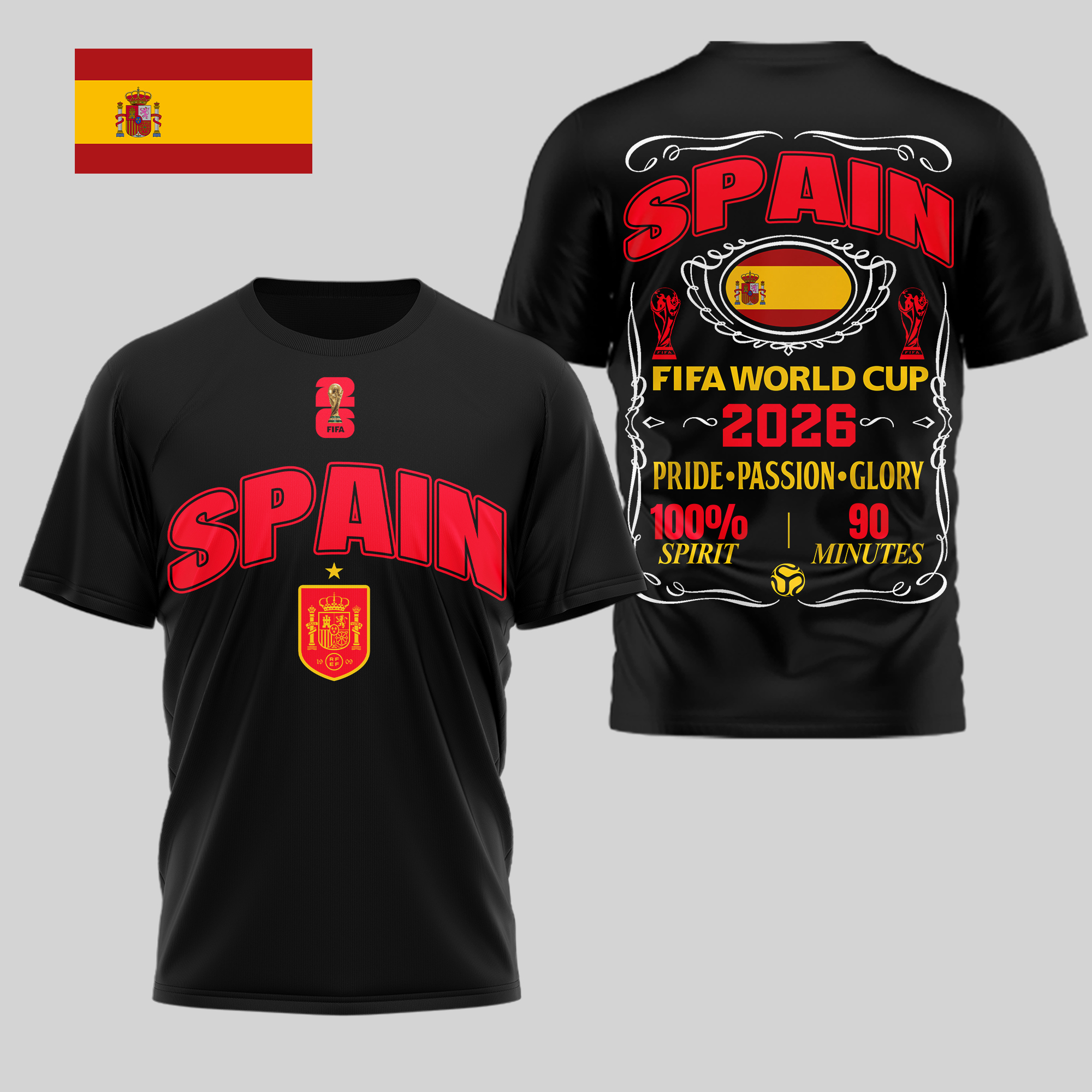 Spain | Premium WC26 Pride Passion Glory 3D Shirt - Image 2