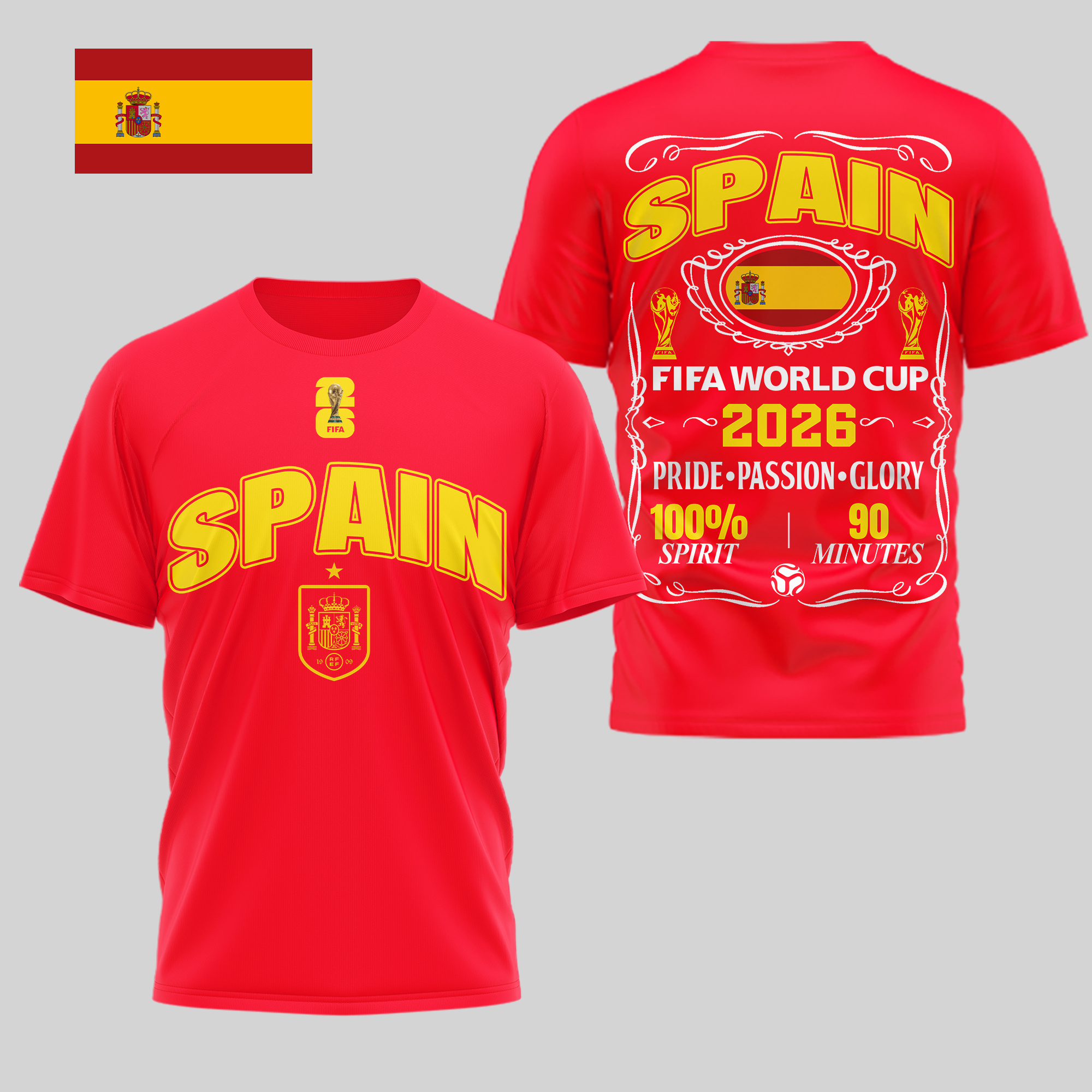 Spain | Premium WC26 Pride Passion Glory 3D Shirt - Image 3