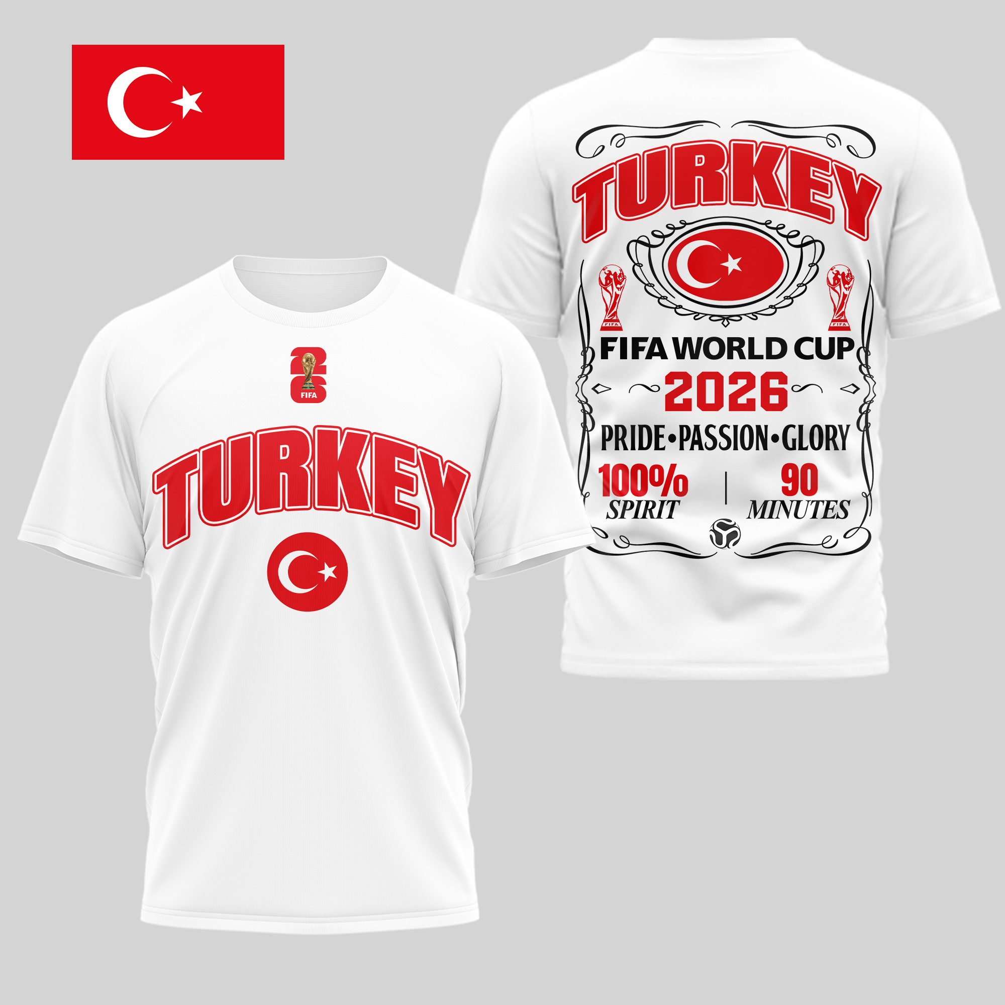 Turkey | Premium WC26 Pride Passion Glory 3D Shirt