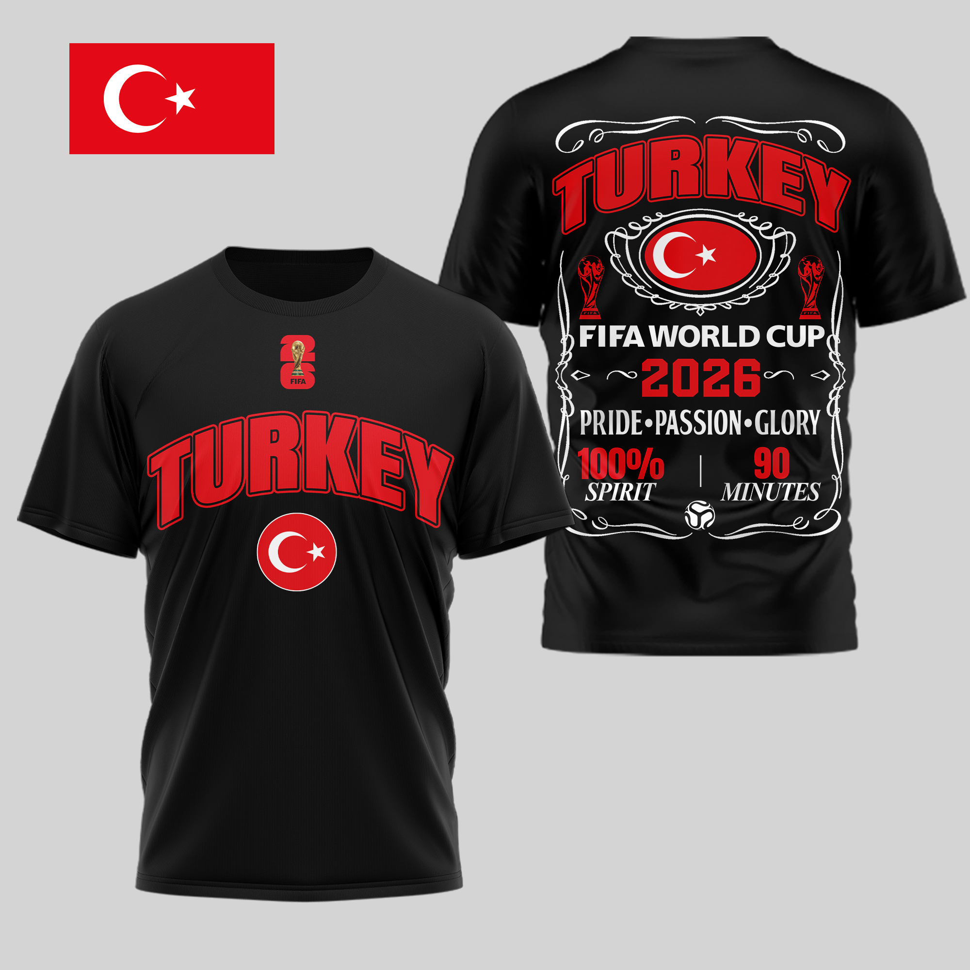Turkey | Premium WC26 Pride Passion Glory 3D Shirt - Image 2