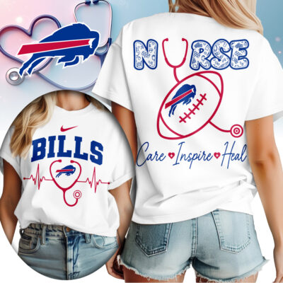 Buffalo Bills | Premium NFL Nurse Care Inspire Heal Women Shirt