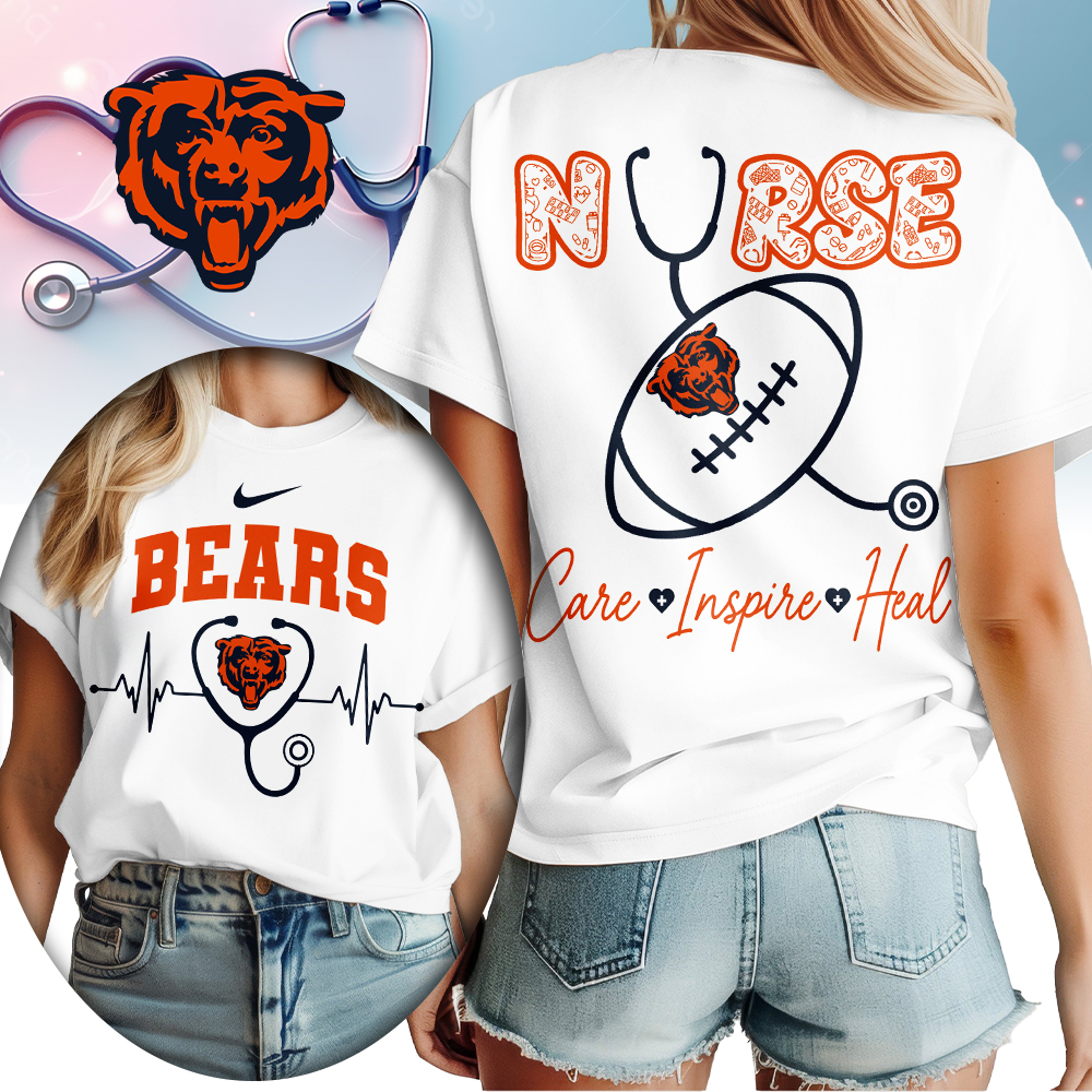 Chicago Bears | Premium NFL Nurse Care Inspire Heal Women Shirt
