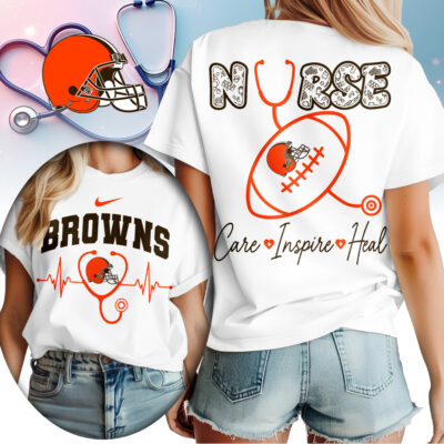 Cleveland Browns | Premium NFL Nurse Care Inspire Heal Women Shirt