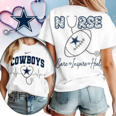 Dallas Cowboys | Premium NFL Nurse Care Inspire Heal Women Shirt