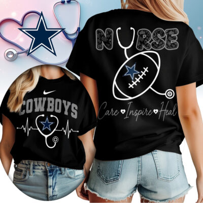 Dallas Cowboys | Premium NFL Nurse Care Inspire Heal Women Shirt