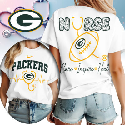 Green Bay Packers | Premium NFL Nurse Care Inspire Heal Women Shirt