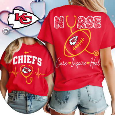 Kansas City Chiefs | Premium NFL Nurse Care Inspire Heal Women Shirt