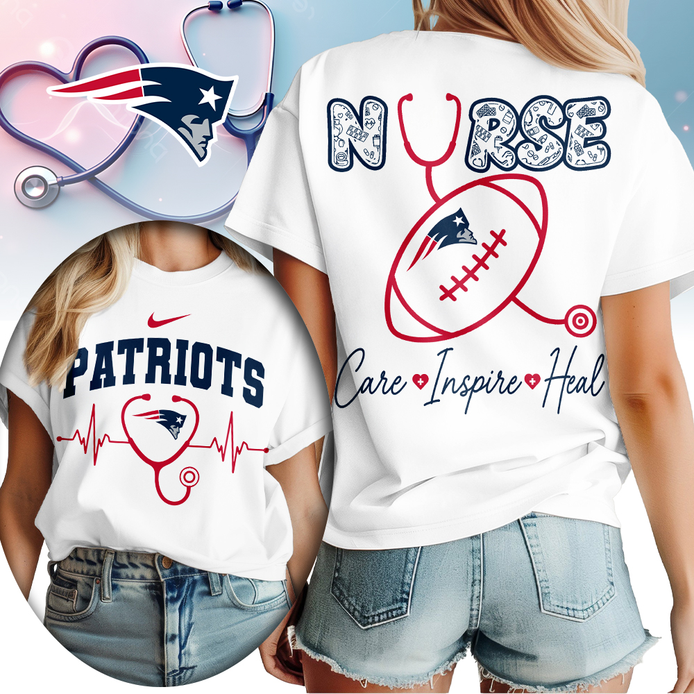 New England Patriots | Premium NFL Nurse Care Inspire Heal Women Shirt