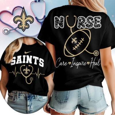 New Orleans Saints | Premium NFL Nurse Care Inspire Heal Women Shirt