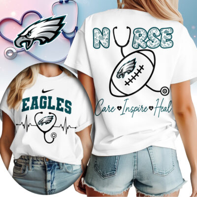 Philadelphia Eagles | Premium NFL Nurse Care Inspire Heal Women Shirt