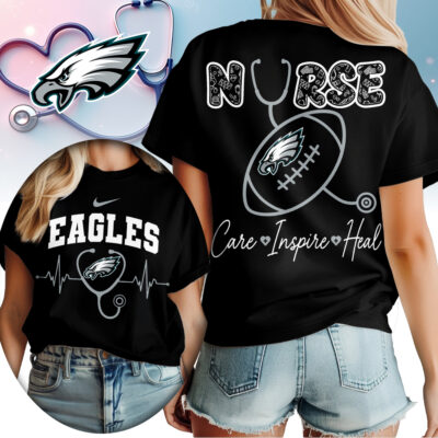 Philadelphia Eagles | Premium NFL Nurse Care Inspire Heal Women Shirt