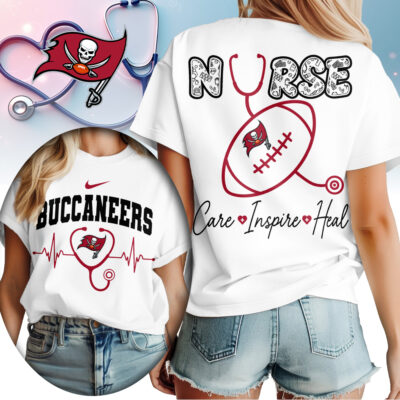 Tampa Bay Buccaneers | Premium NFL Nurse Care Inspire Heal Women Shirt