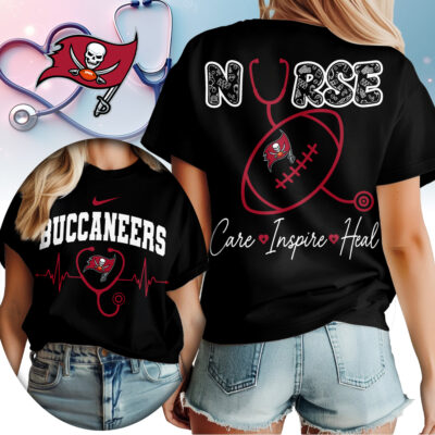 Tampa Bay Buccaneers | Premium NFL Nurse Care Inspire Heal Women Shirt