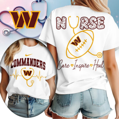 Washington Commanders | Premium NFL Nurse Care Inspire Heal Women Shirt