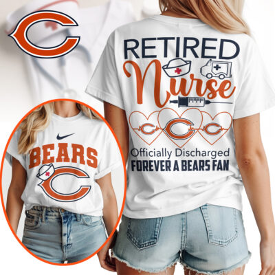 Chicago Bears | Premium NFL Retired Nurse Officially Discharged Women Shirt