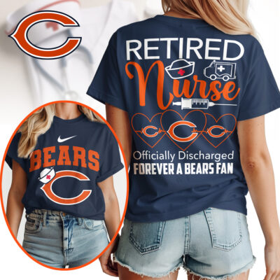 Chicago Bears | Premium NFL Retired Nurse Officially Discharged Women Shirt