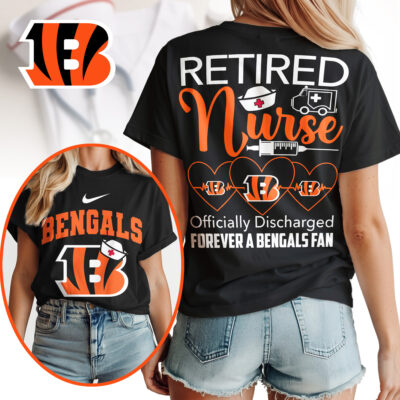 Cincinnati Bengals | Premium NFL Retired Nurse Officially Discharged Women Shirt